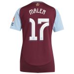 Aston Villa Jerseys - Official aston villa adidas home shirt 2024-25 – womens with malen 17 cup printing Collection for AVFC Fans