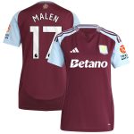 Aston Villa Jerseys - Official aston villa adidas home shirt 2024-25 – womens with malen 17 printing Collection for AVFC Fans