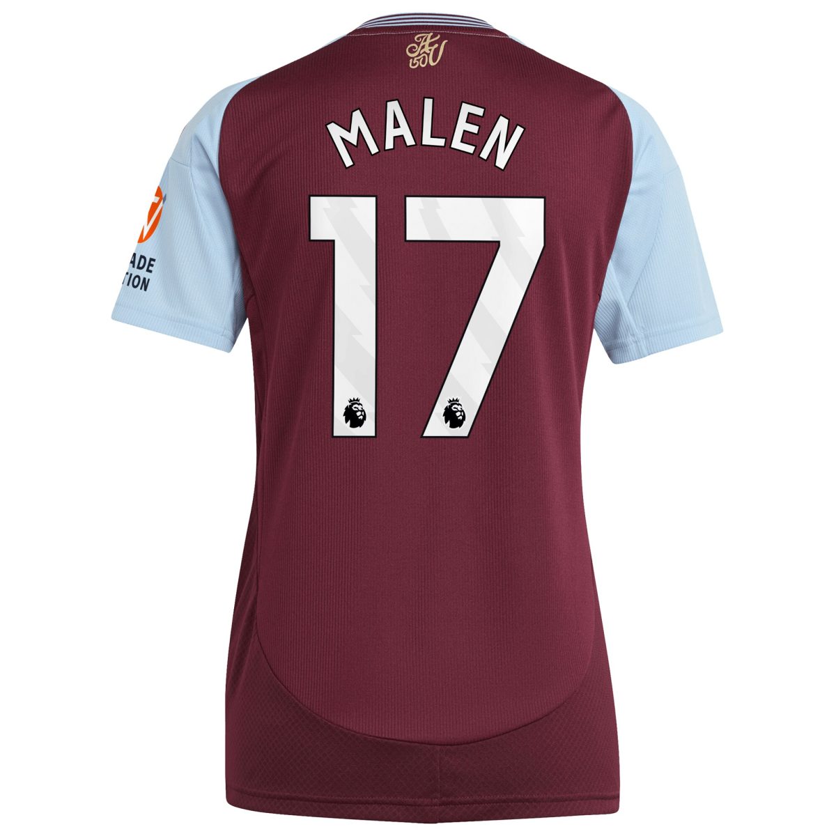 Aston Villa Jerseys - Official aston villa adidas home shirt 2024-25 – womens with malen 17 printing Collection for AVFC Fans