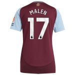 Aston Villa Jerseys - Official aston villa adidas home shirt 2024-25 – womens with malen 17 printing Collection for AVFC Fans