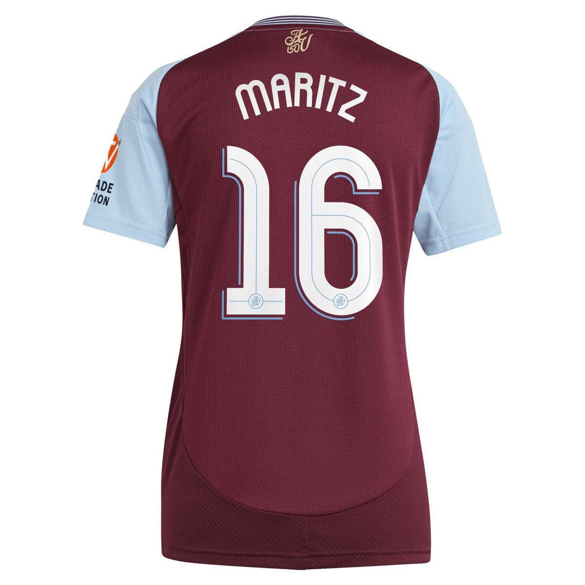 Aston Villa Jerseys - Official aston villa adidas home shirt 2024-25 – womens with maritz 16 cup printing Collection for AVFC Fans