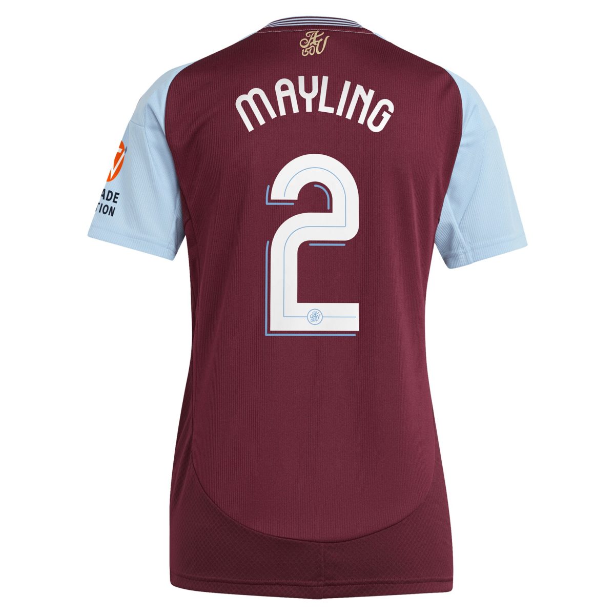 Aston Villa Jerseys - Official aston villa adidas home shirt 2024-25 – womens with mayling 2 cup printing Collection for AVFC Fans