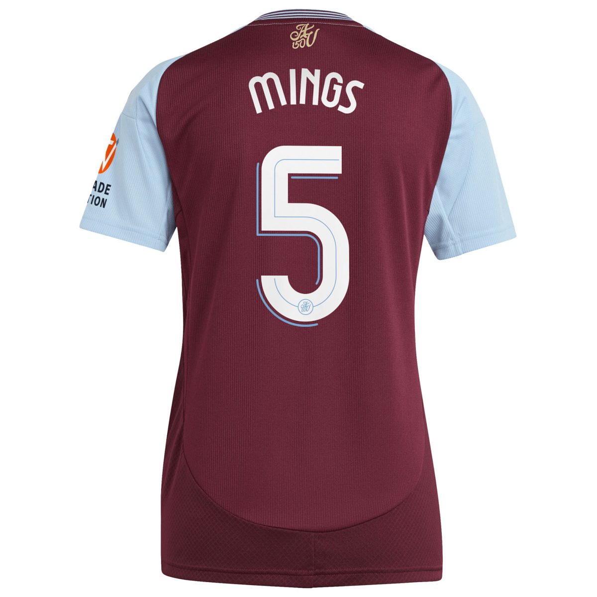 Aston Villa Jerseys - Official aston villa adidas home shirt 2024-25 – womens with mings 5 cup printing Collection for AVFC Fans