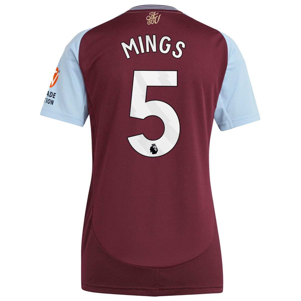 Aston Villa Jerseys - Official aston villa adidas home shirt 2024-25 – womens with mings 5 printing Collection for AVFC Fans