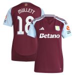 Aston Villa Jerseys - Official aston villa adidas home shirt 2024-25 – womens with mullett 18 cup printing Collection for AVFC Fans