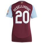 Aston Villa Jerseys - Official aston villa adidas home shirt 2024-25 – womens with nedeljković 20 cup printing Collection for AVFC Fans