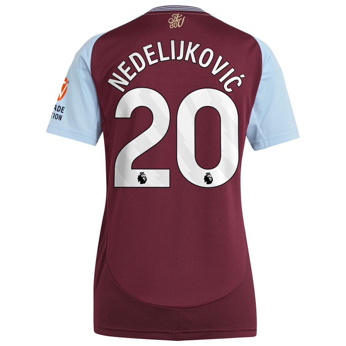 Aston Villa Jerseys - Official aston villa adidas home shirt 2024-25 – womens with nedeljković 20 printing Collection for AVFC Fans