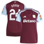 Aston Villa Jerseys - Official aston villa adidas home shirt 2024-25 – womens with onana 24 cup printing Collection for AVFC Fans