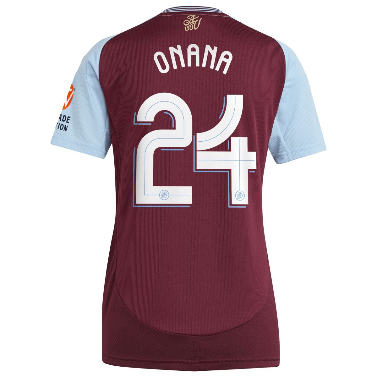 Aston Villa Jerseys - Official aston villa adidas home shirt 2024-25 – womens with onana 24 cup printing Collection for AVFC Fans