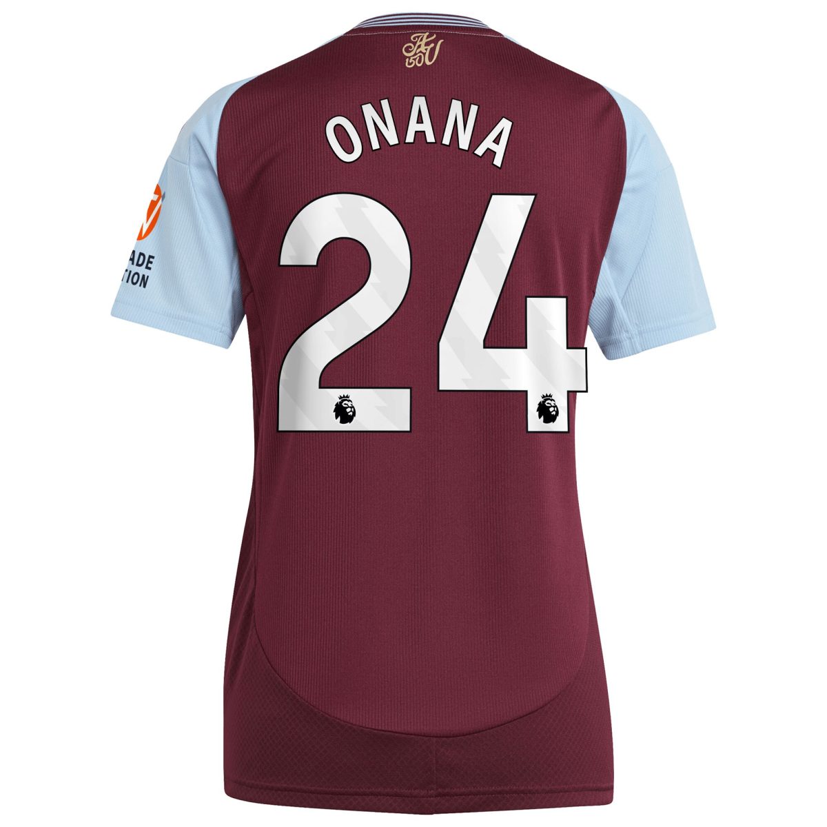 Aston Villa Jerseys - Official aston villa adidas home shirt 2024-25 – womens with onana 24 printing Collection for AVFC Fans