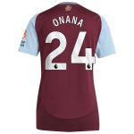 Aston Villa Jerseys - Official aston villa adidas home shirt 2024-25 – womens with onana 24 printing Collection for AVFC Fans