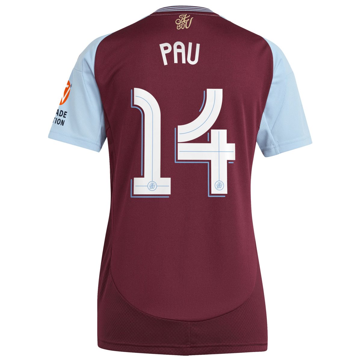 Aston Villa Jerseys - Official aston villa adidas home shirt 2024-25 – womens with pau 14 cup printing Collection for AVFC Fans