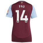 Aston Villa Jerseys - Official aston villa adidas home shirt 2024-25 – womens with pau 14 printing Collection for AVFC Fans