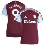 Aston Villa Jerseys - Official aston villa adidas home shirt 2024-25 – womens with rashford 9 printing Collection for AVFC Fans