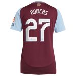 Aston Villa Jerseys - Official aston villa adidas home shirt 2024-25 – womens with rogers 27 cup printing Collection for AVFC Fans