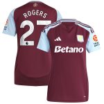 Aston Villa Jerseys - Official aston villa adidas home shirt 2024-25 – womens with rogers 27 printing Collection for AVFC Fans
