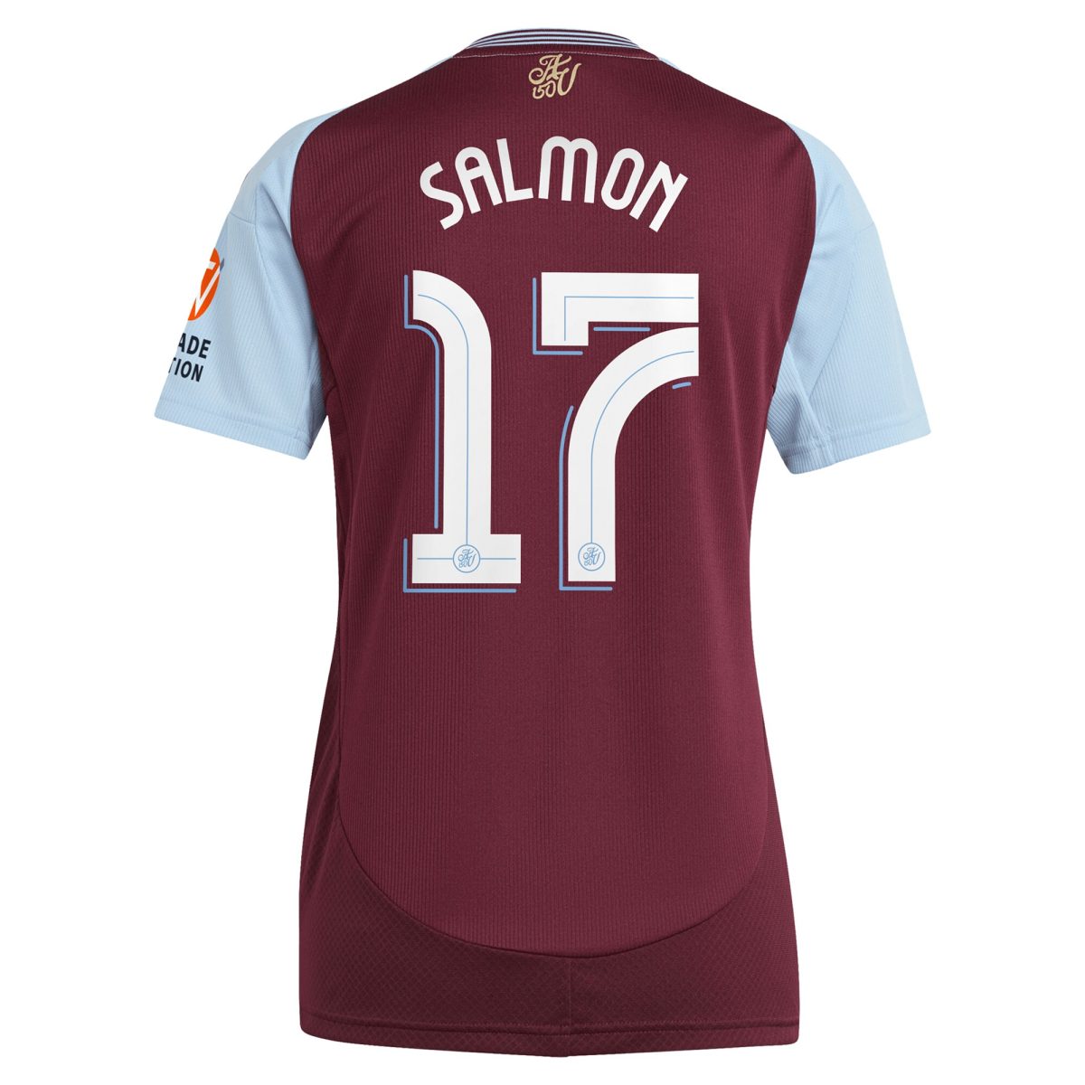 Aston Villa Jerseys - Official aston villa adidas home shirt 2024-25 – womens with salmon 17 cup printing Collection for AVFC Fans