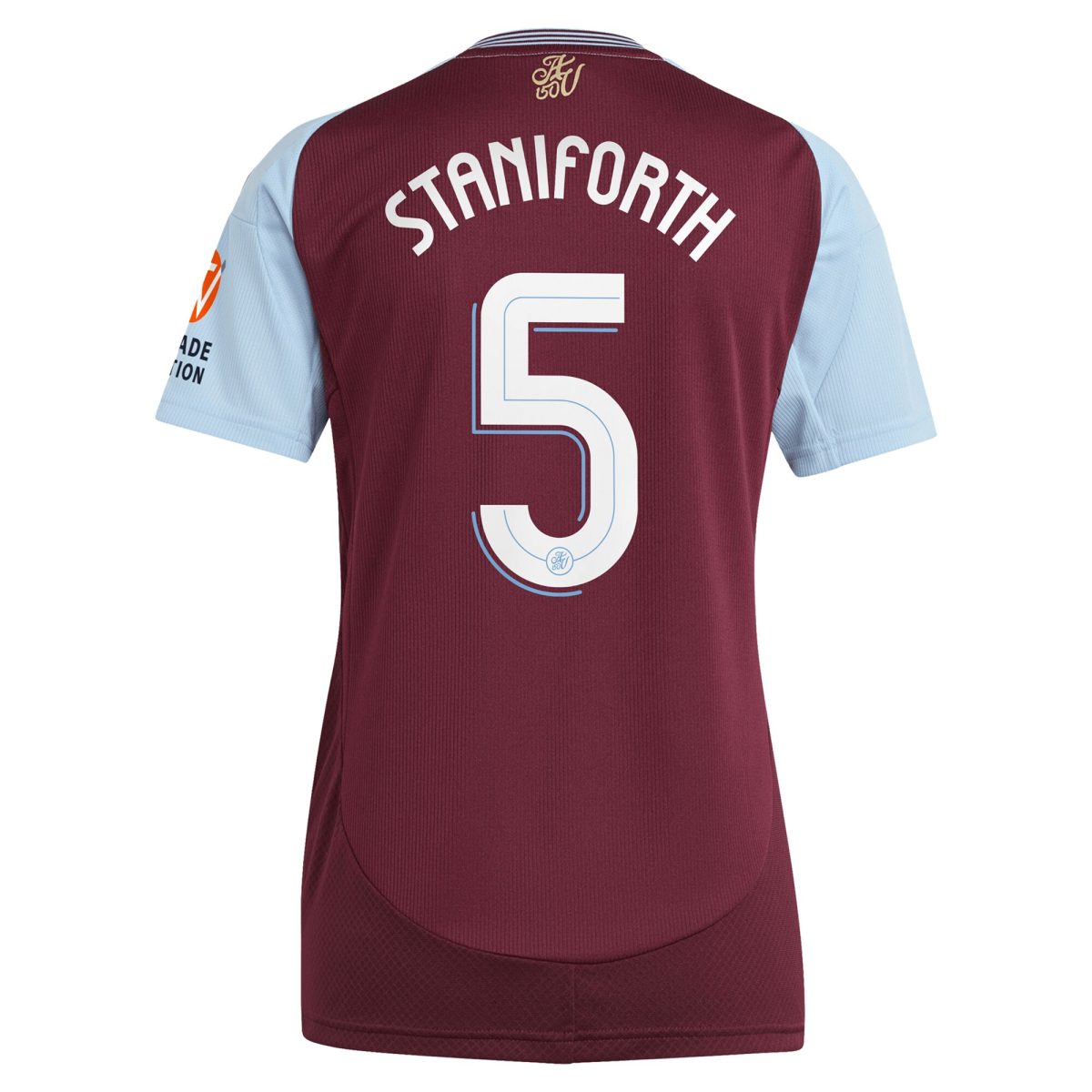 Aston Villa Jerseys - Official aston villa adidas home shirt 2024-25 – womens with staniforth 5 cup printing Collection for AVFC Fans