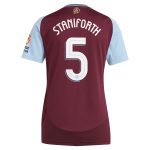 Aston Villa Jerseys - Official aston villa adidas home shirt 2024-25 – womens with staniforth 5 cup printing Collection for AVFC Fans