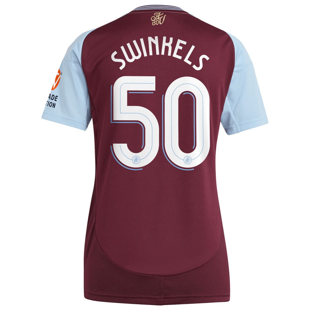 Aston Villa Jerseys - Official aston villa adidas home shirt 2024-25 – womens with swinkels 50 cup printing Collection for AVFC Fans