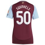 Aston Villa Jerseys - Official aston villa adidas home shirt 2024-25 – womens with swinkels 50 cup printing Collection for AVFC Fans