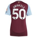 Aston Villa Jerseys - Official aston villa adidas home shirt 2024-25 – womens with swinkels 50 printing Collection for AVFC Fans