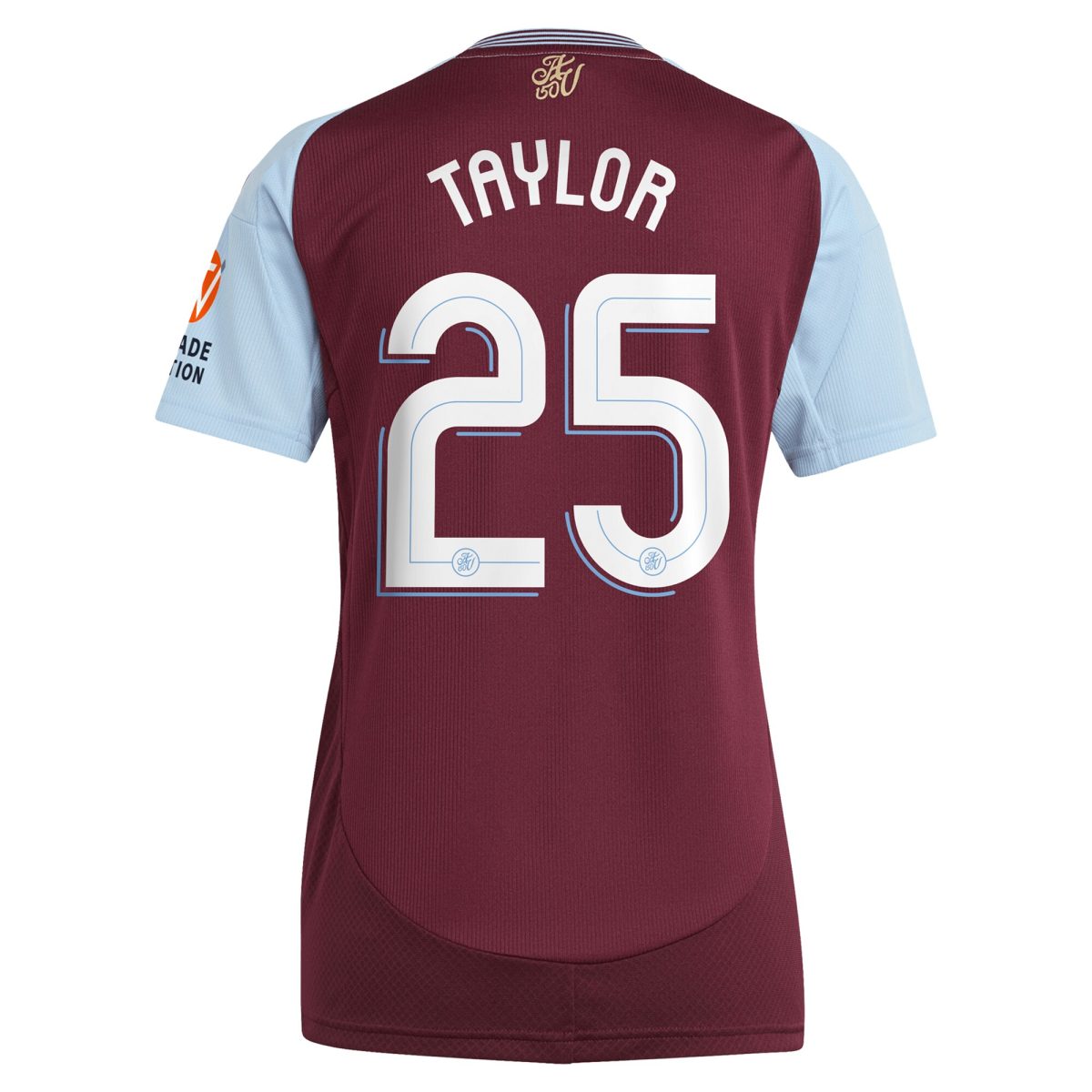 Aston Villa Jerseys - Official aston villa adidas home shirt 2024-25 – womens with taylor 25 cup printing Collection for AVFC Fans