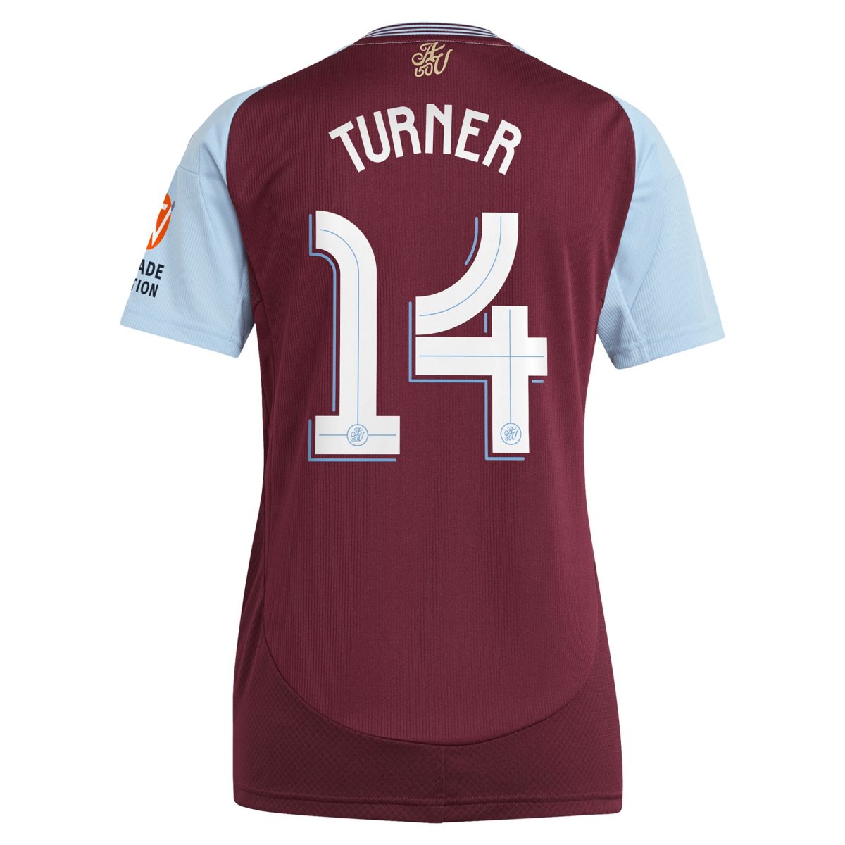 Aston Villa Jerseys - Official aston villa adidas home shirt 2024-25 – womens with turner 14 cup printing Collection for AVFC Fans