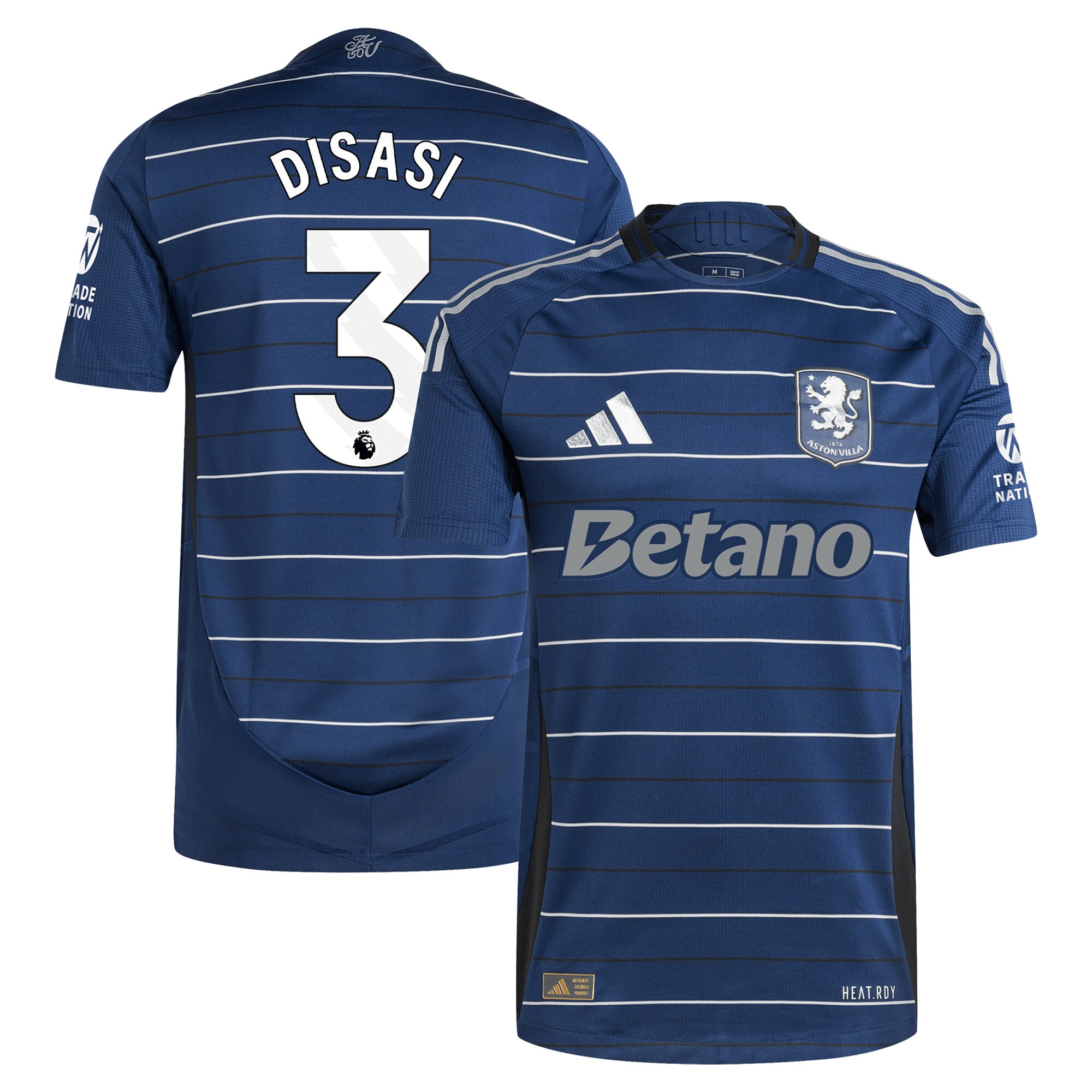 Aston Villa Jerseys - Official aston villa adidas third authentic shirt 2024-25 with disasi 3 printing Collection for AVFC Fans