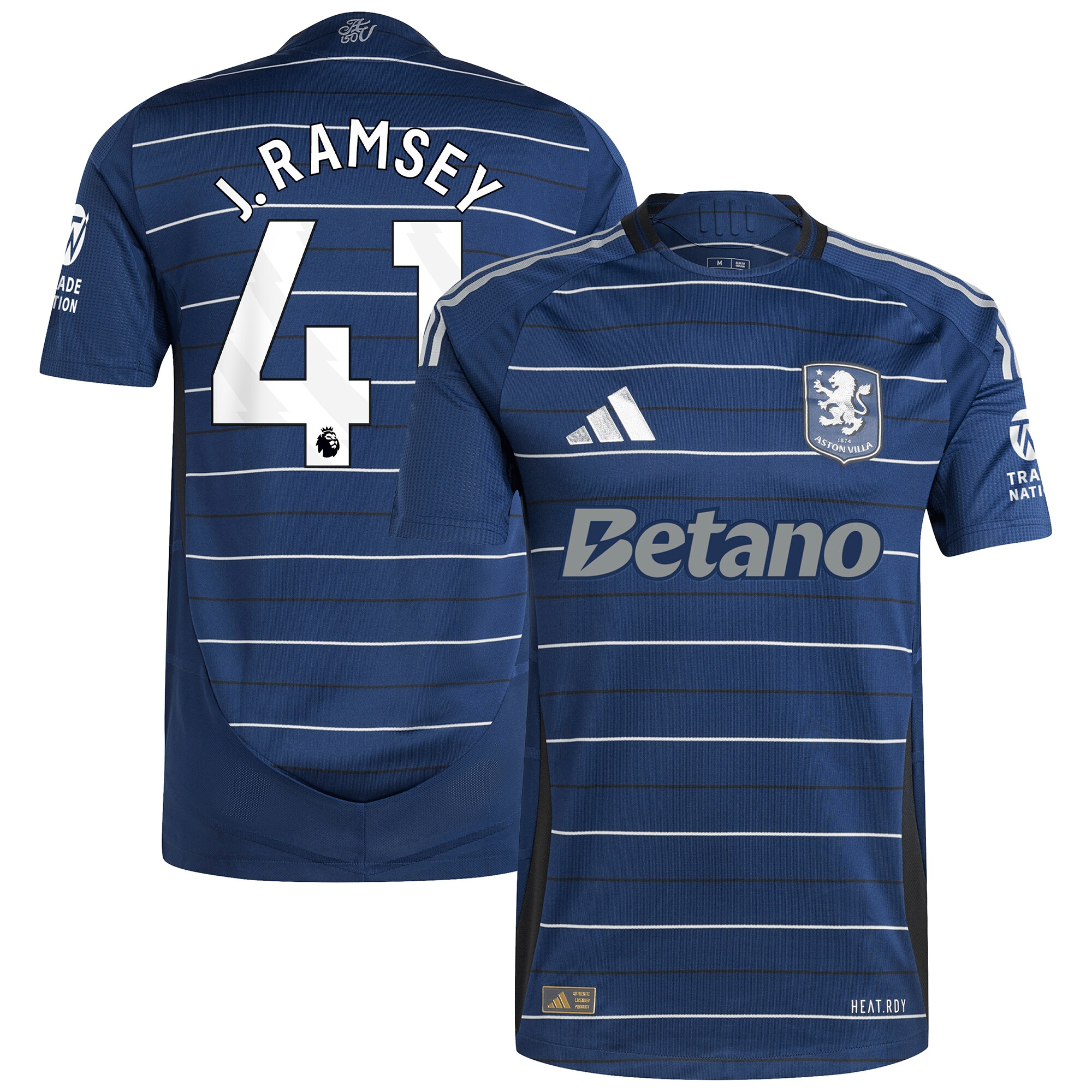 Aston Villa Jerseys - Official aston villa adidas third authentic shirt 2024-25 with j. ramsey 41 printing Collection for AVFC Fans