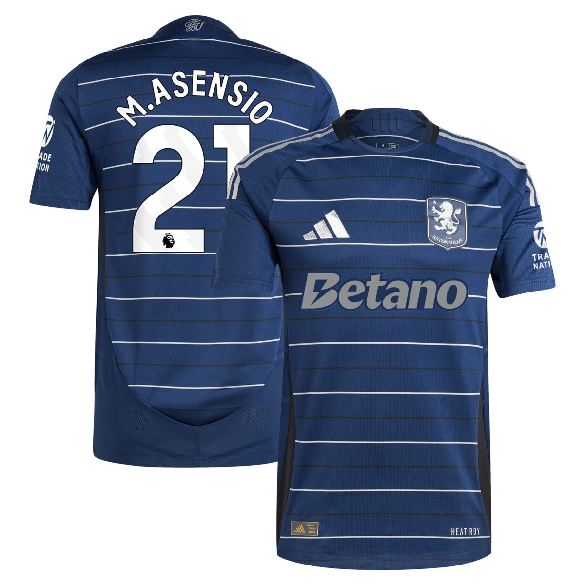 Aston Villa Jerseys - Official aston villa adidas third authentic shirt 2024-25 with m.asensio 21 printing Collection for AVFC Fans