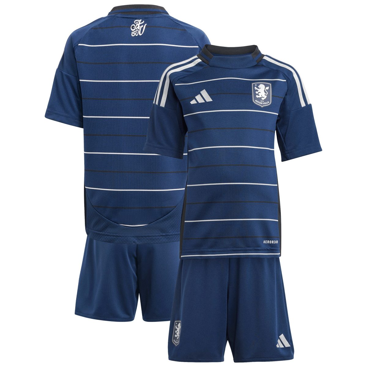 Aston Villa Jerseys - Official aston villa adidas third mini kit 2024-25 with custom printing Collection for AVFC Fans