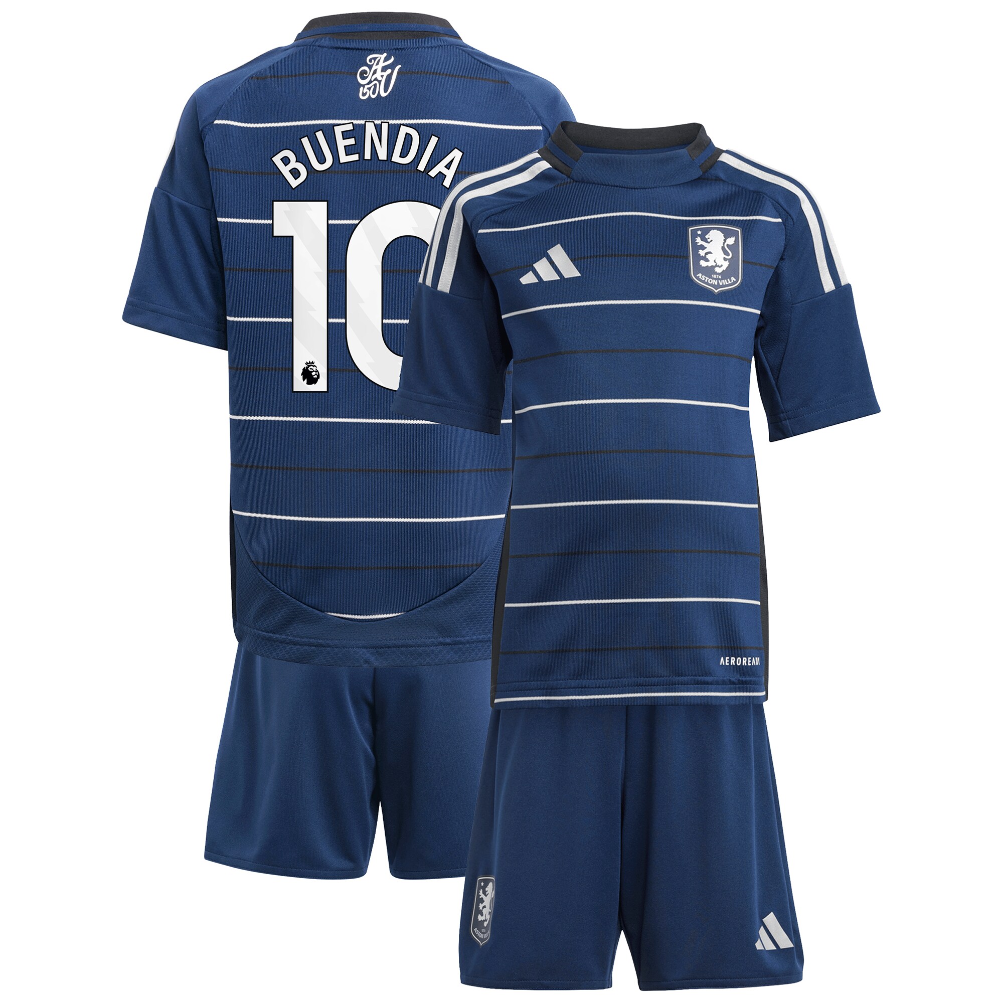 Aston Villa Jerseys - Official aston villa adidas third minikit 2024-25 with buendia 10 printing Collection for AVFC Fans