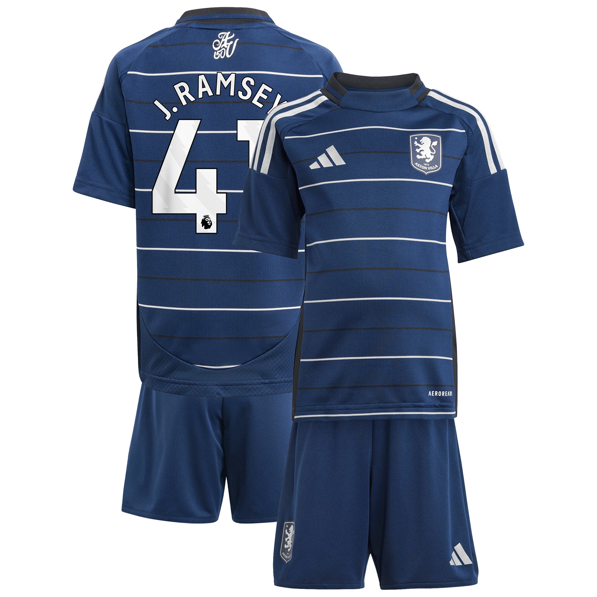 Aston Villa Jerseys - Official aston villa adidas third minikit 2024-25 with j. ramsey 41 printing Collection for AVFC Fans
