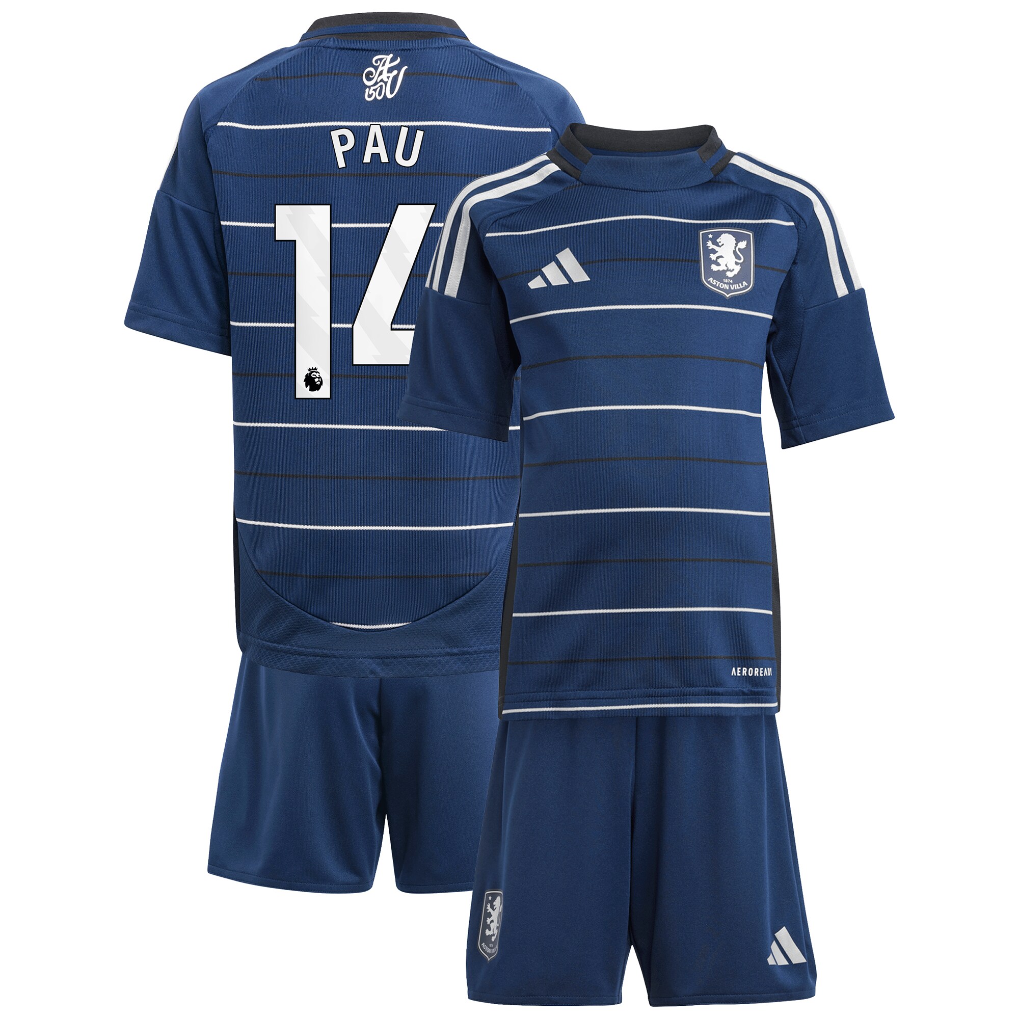 Aston Villa Jerseys - Official aston villa adidas third minikit 2024-25 with pau 14 printing Collection for AVFC Fans