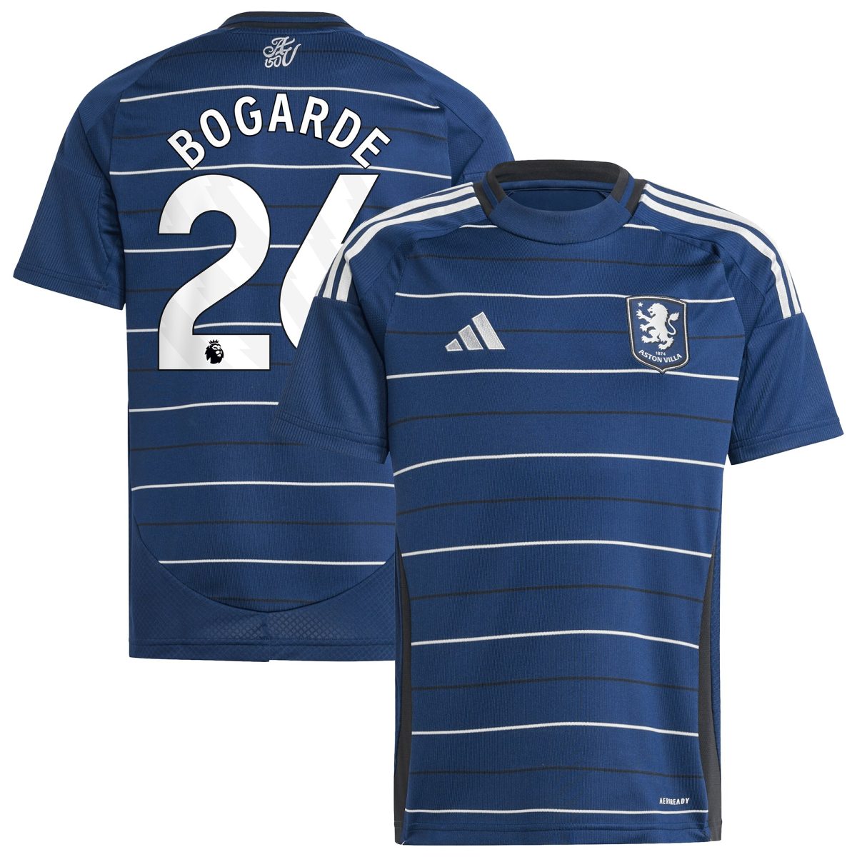 Aston Villa Jerseys - Official aston villa adidas third shirt 2024-25 – kids with bogarde 26 printing Collection for AVFC Fans