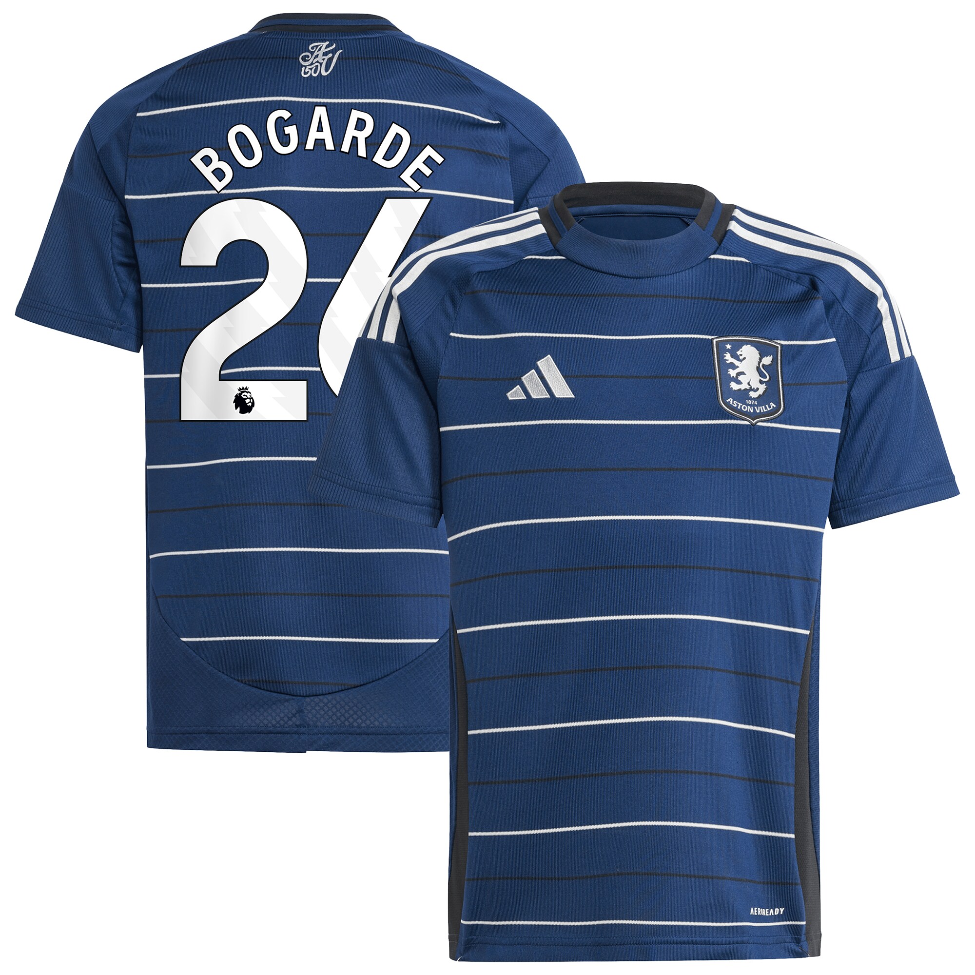 Aston Villa Jerseys - Official aston villa adidas third shirt 2024-25 – kids with bogarde 26 printing Collection for AVFC Fans