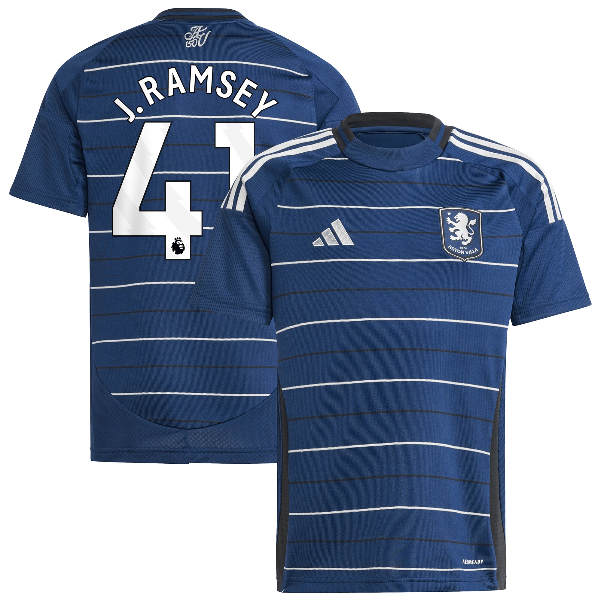 Aston Villa Jerseys - Official aston villa adidas third shirt 2024-25 – kids with j. ramsey 41 printing Collection for AVFC Fans