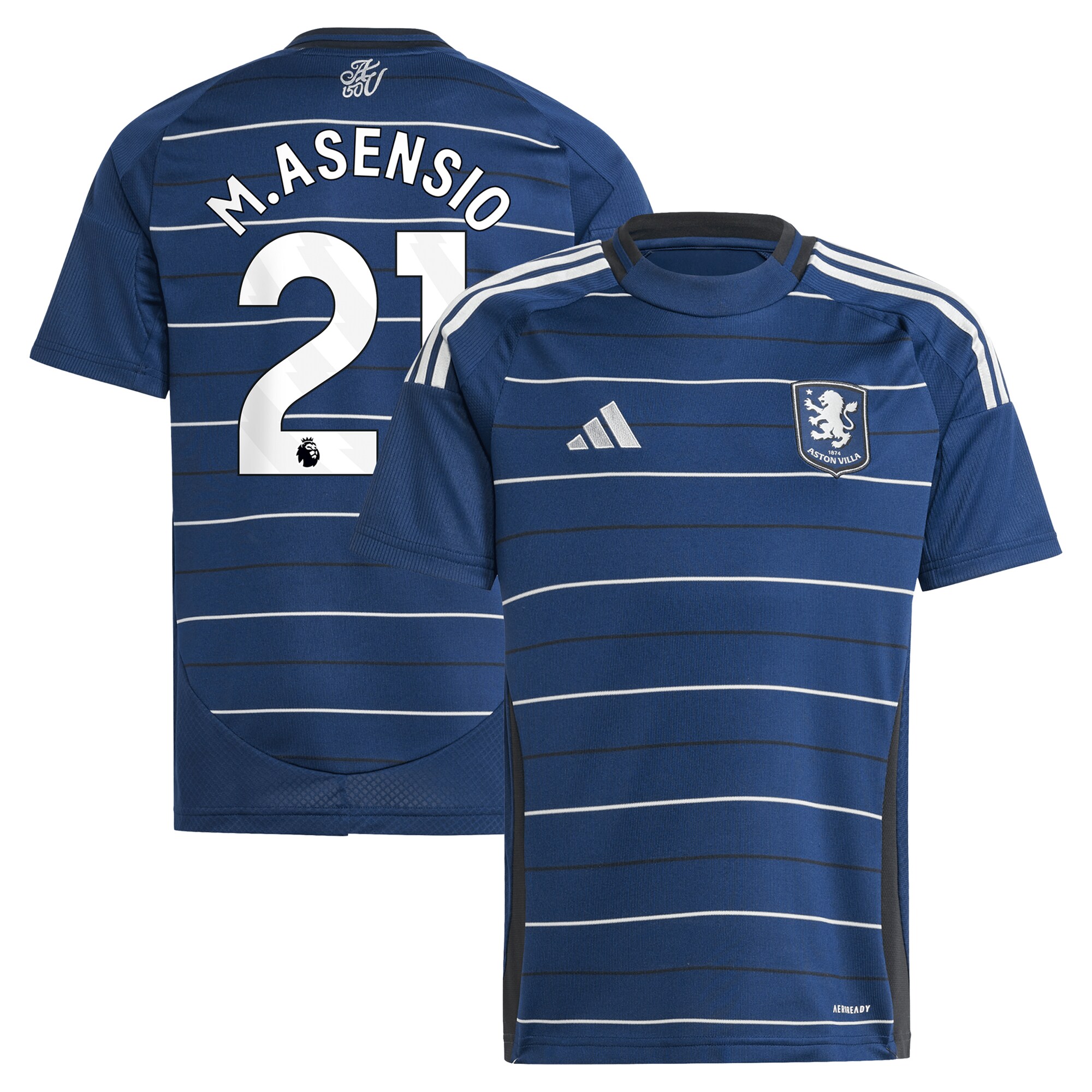 Aston Villa Jerseys - Official aston villa adidas third shirt 2024-25 – kids with m.asensio 21 printing Collection for AVFC Fans