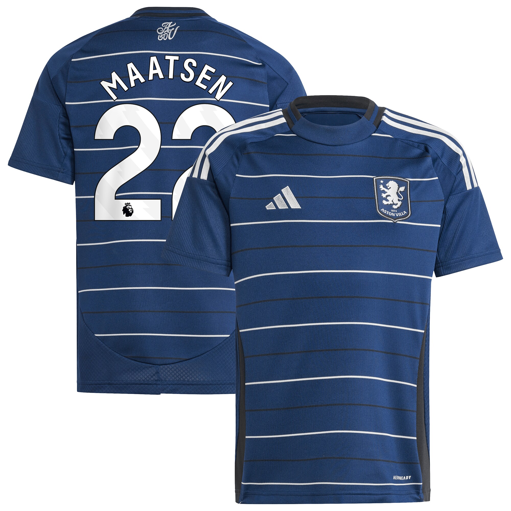 Aston Villa Jerseys - Official aston villa adidas third shirt 2024-25 – kids with maatsen 22 printing Collection for AVFC Fans