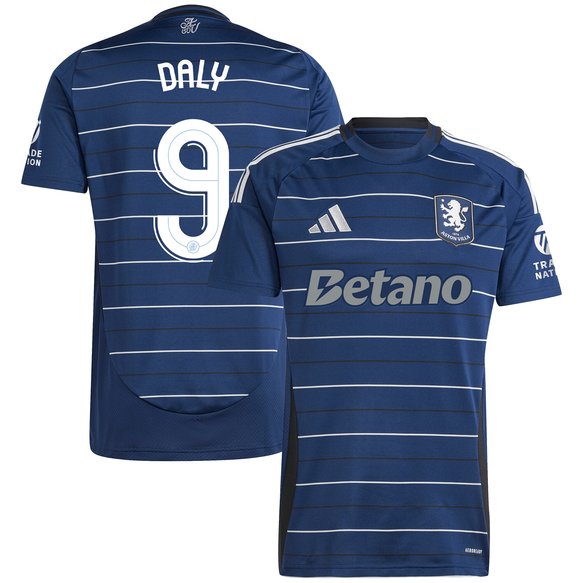 Aston Villa Jerseys - Official aston villa adidas third shirt 2024-25 with daly 9 cup printing Collection for AVFC Fans