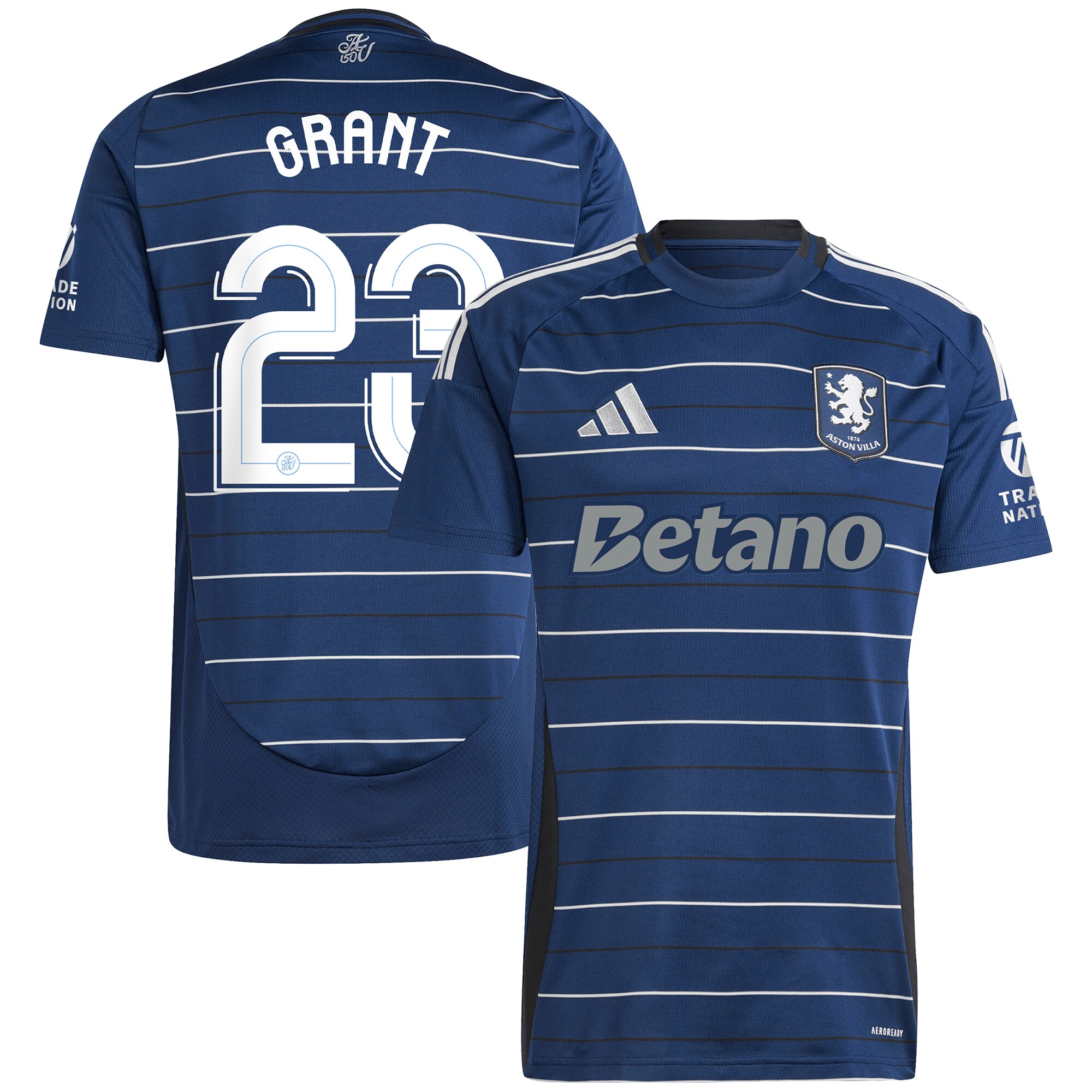 Aston Villa Jerseys - Official aston villa adidas third shirt 2024-25 with grant 23 cup printing Collection for AVFC Fans