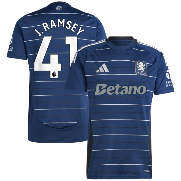 Aston Villa Jerseys - Official aston villa adidas third shirt 2024-25 with j. ramsey 41 printing Collection for AVFC Fans