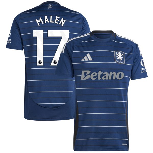 Aston Villa Jerseys - Official aston villa adidas third shirt 2024-25 with malen 17 printing Collection for AVFC Fans
