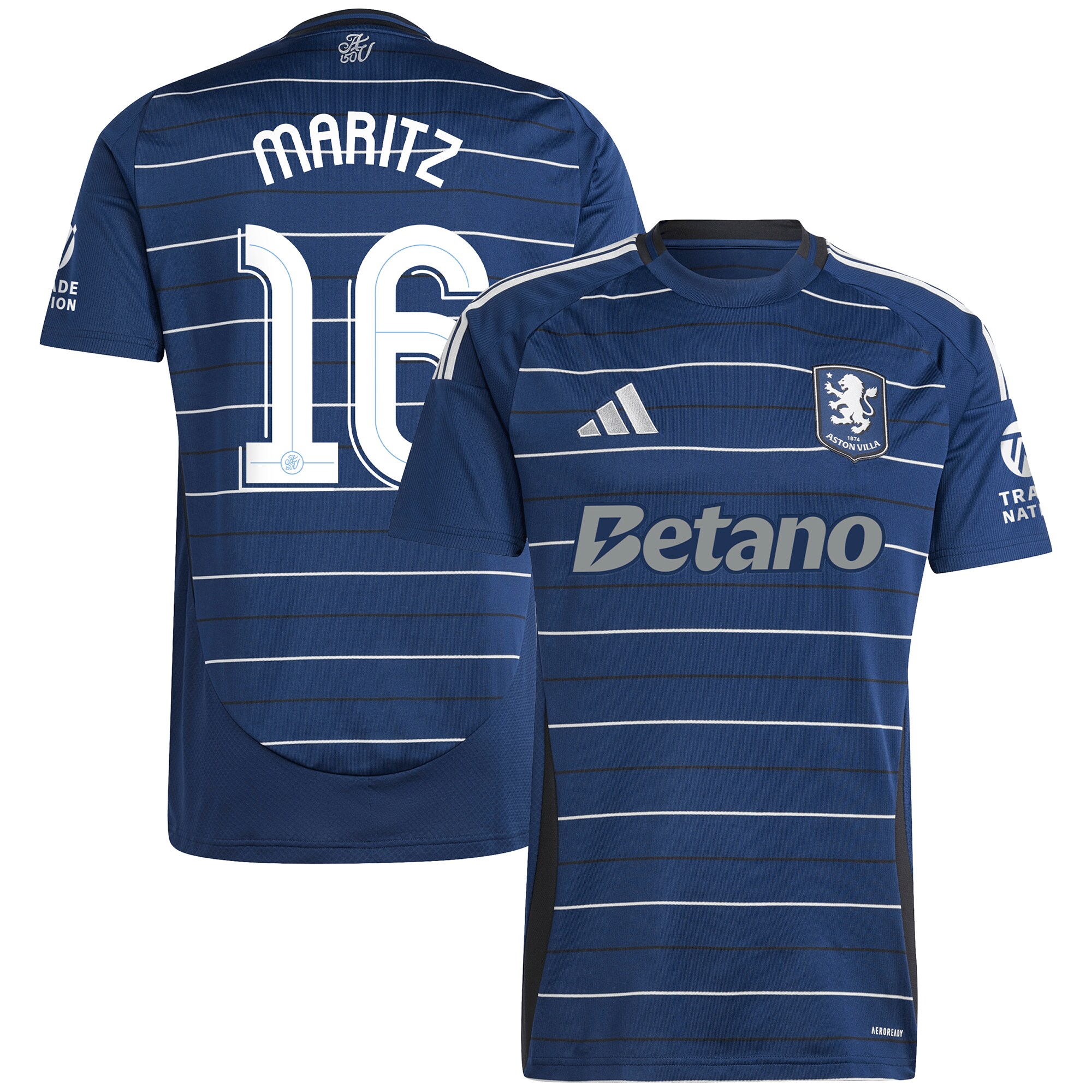 Aston Villa Jerseys - Official aston villa adidas third shirt 2024-25 with maritz 16 cup printing Collection for AVFC Fans