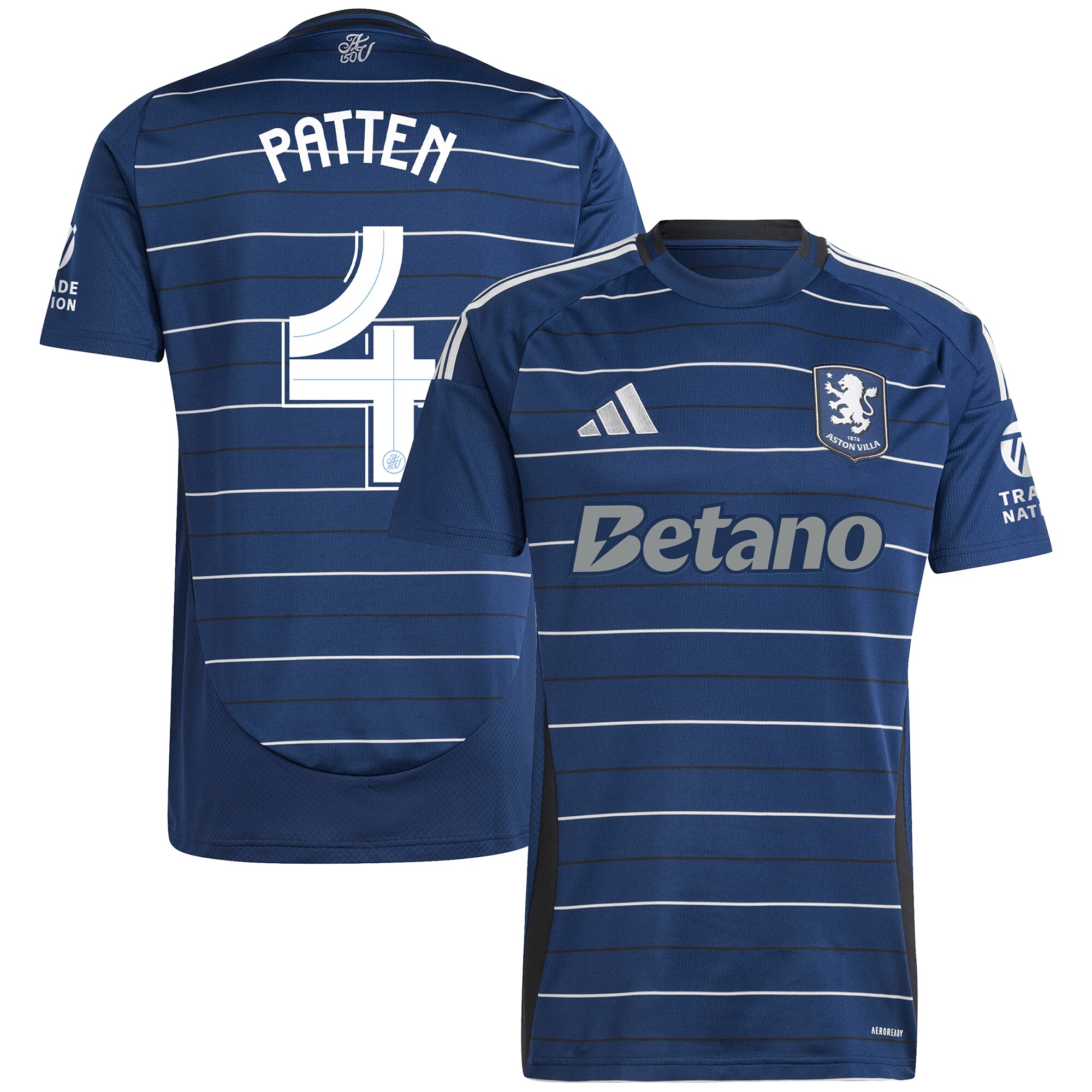 Aston Villa Jerseys - Official aston villa adidas third shirt 2024-25 with patten 4 cup printing Collection for AVFC Fans