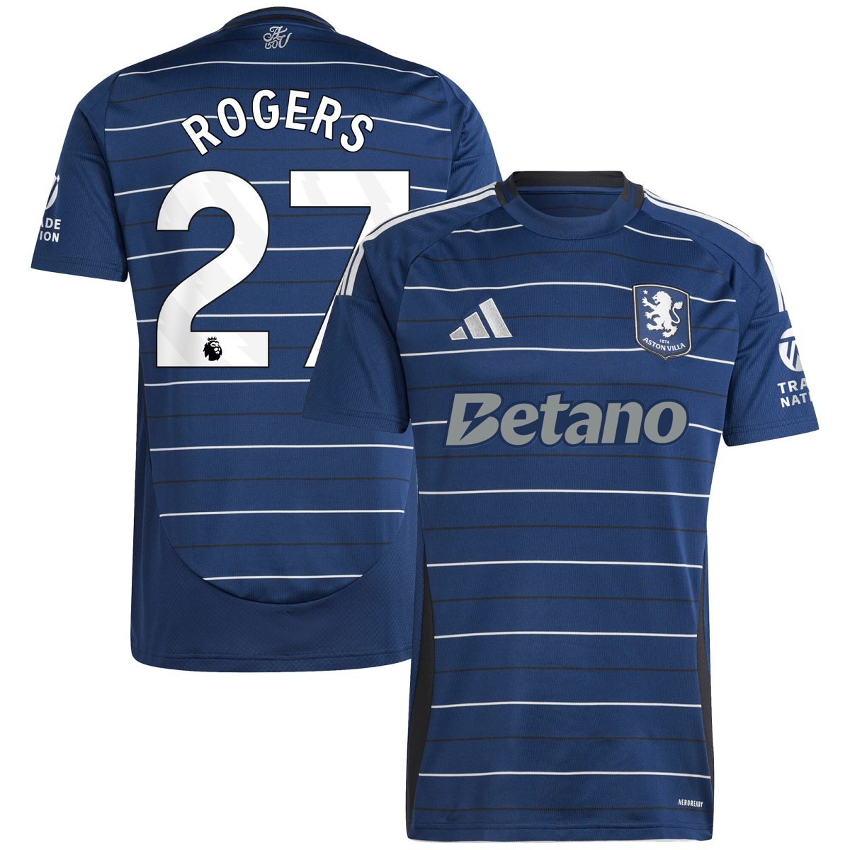 Aston Villa Jerseys - Official aston villa adidas third shirt 2024-25 with rogers 27 printing Collection for AVFC Fans