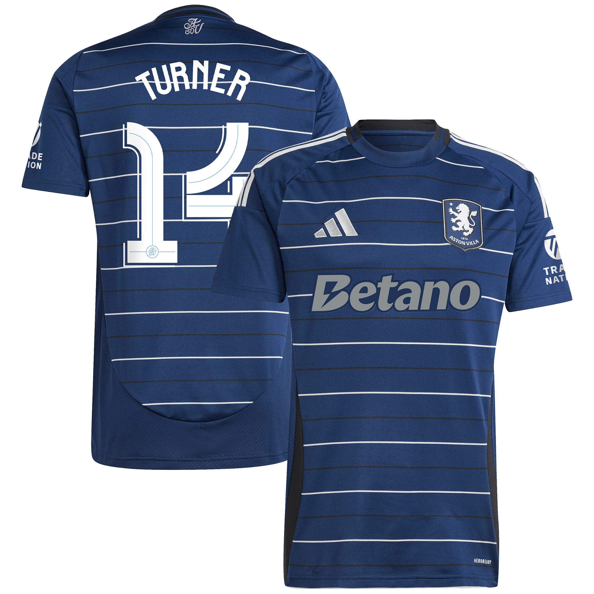 Aston Villa Jerseys - Official aston villa adidas third shirt 2024-25 with turner 14 cup printing Collection for AVFC Fans