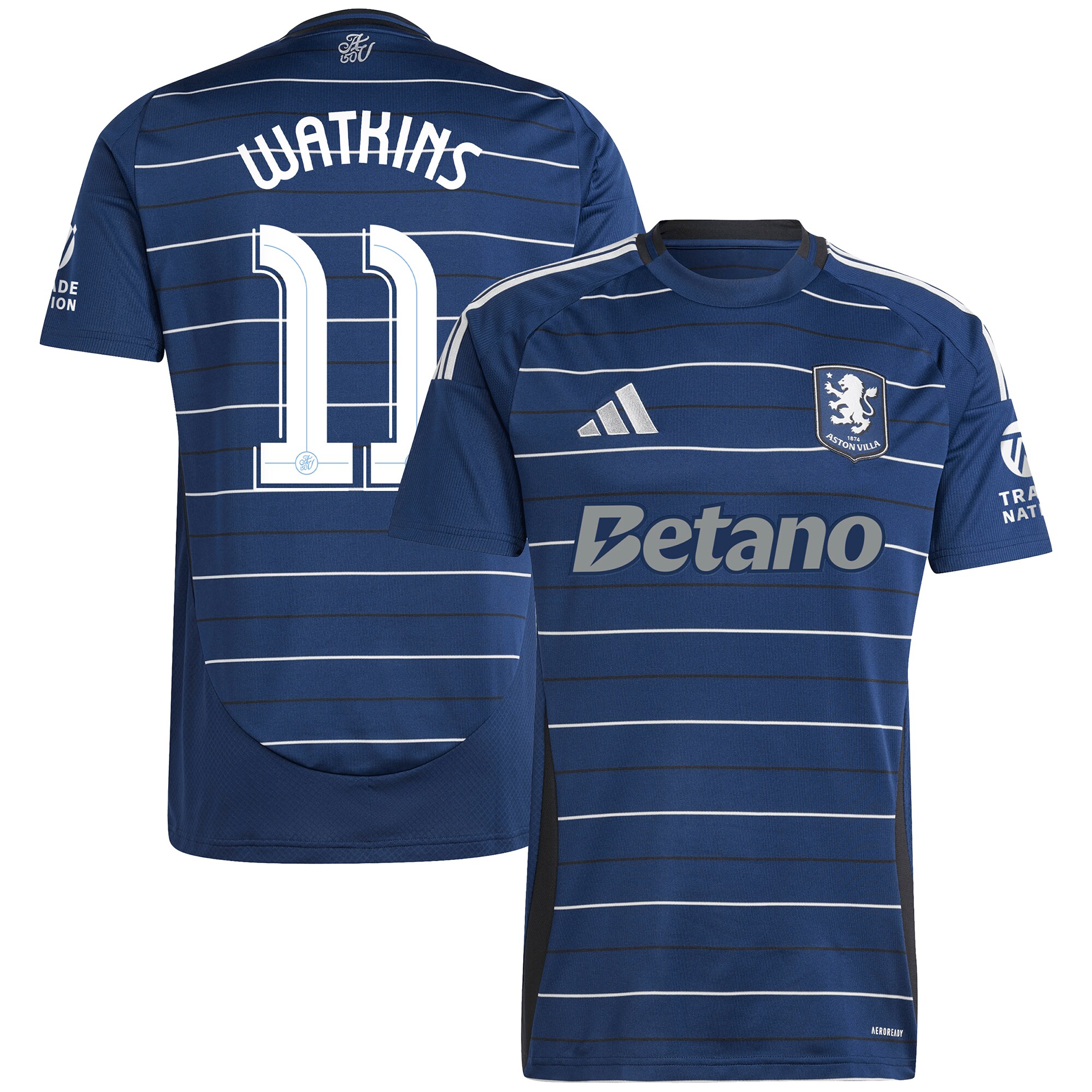 Aston Villa Jerseys - Official aston villa adidas third shirt 2024-25 with watkins 11 cup printing Collection for AVFC Fans