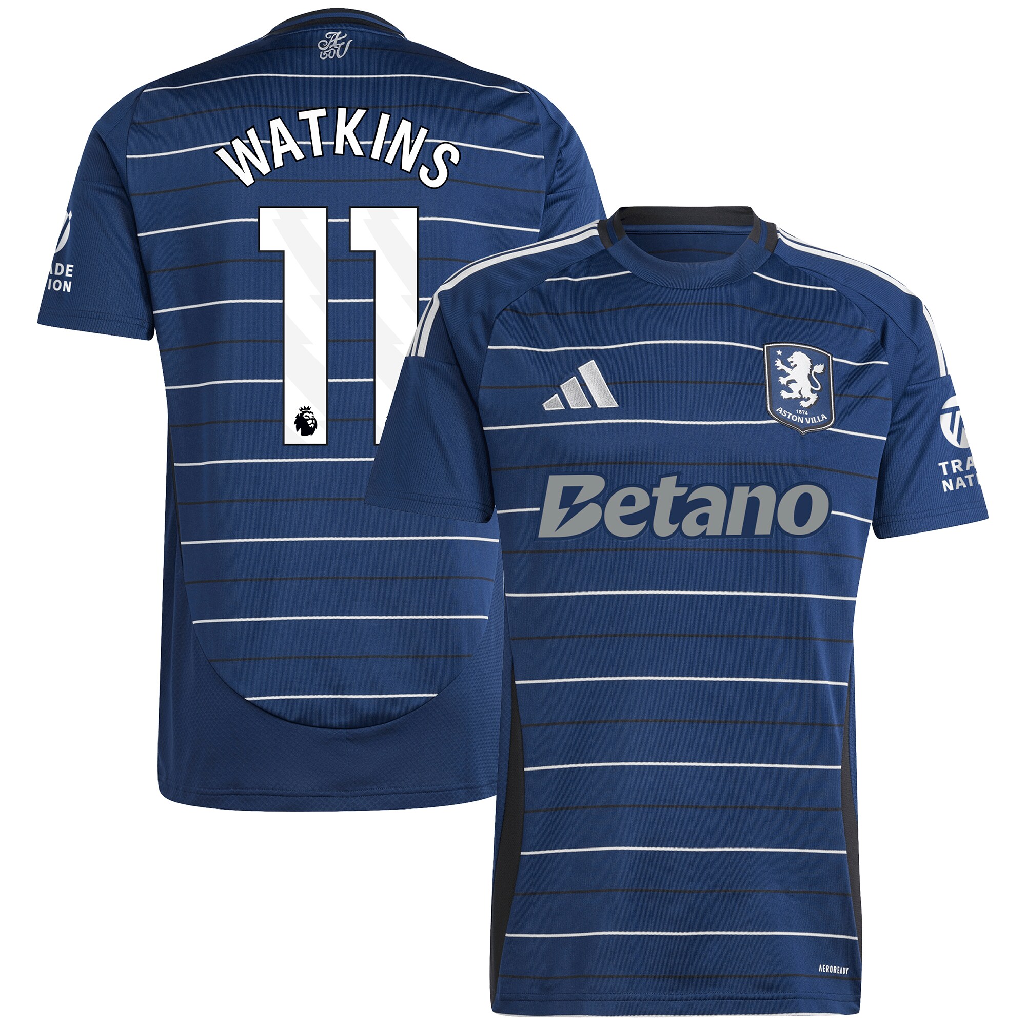 Aston Villa Jerseys - Official aston villa adidas third shirt 2024-25 with watkins 11 printing Collection for AVFC Fans
